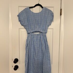 Madewell Blue Gingham Dress